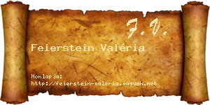 Feierstein Valéria névjegykártya
